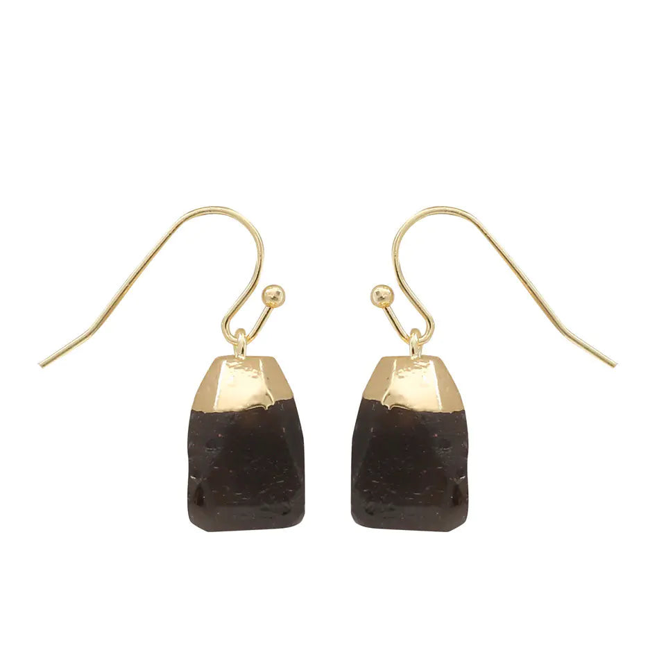 Raw Stone Crystal Earrings - Trendy Accessories