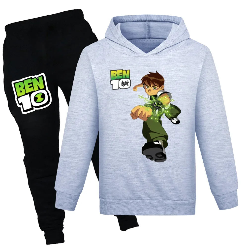 Anime Benning 10 Children Sweatshirt Hooded Suit B-bening Cosplay Costumes Boys Halloween Performance Costume Sportwear