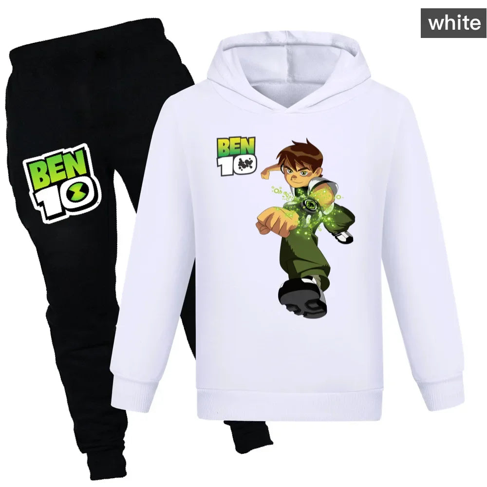 Anime Benning 10 Children Sweatshirt Hooded Suit B-bening Cosplay Costumes Boys Halloween Performance Costume Sportwear