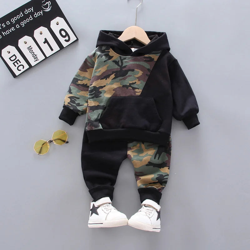 New Spring Autumn Children Clothing Baby Girl Clothes Boys Casual Hooded T-Shirt Pants 2Pcs/Sets Toddler Costume Kids Tracksuits
