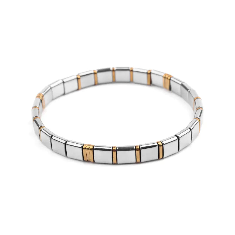 Colorful Square Beaded Bracelet for Women