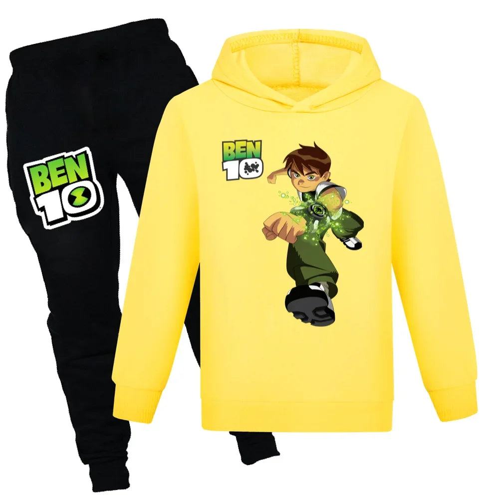 Anime Benning 10 Children Sweatshirt Hooded Suit B-bening Cosplay Costumes Boys Halloween Performance Costume Sportwear