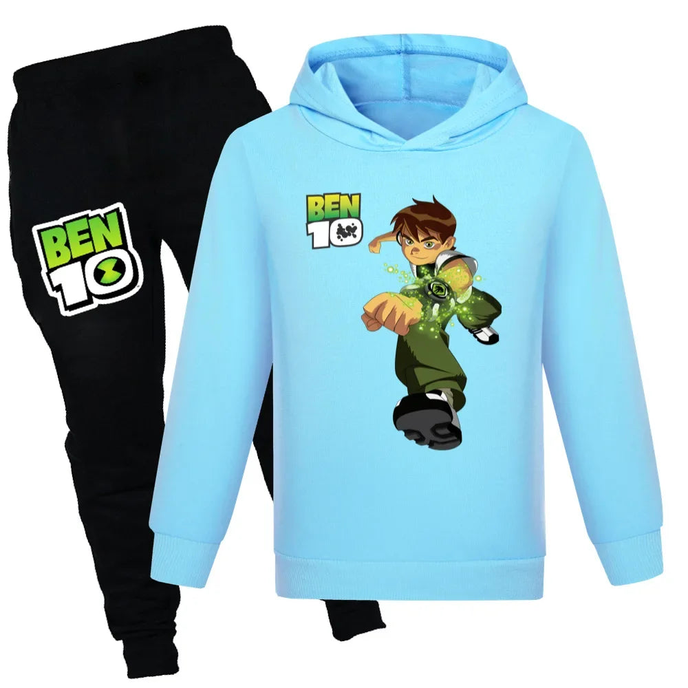 Anime Benning 10 Children Sweatshirt Hooded Suit B-bening Cosplay Costumes Boys Halloween Performance Costume Sportwear