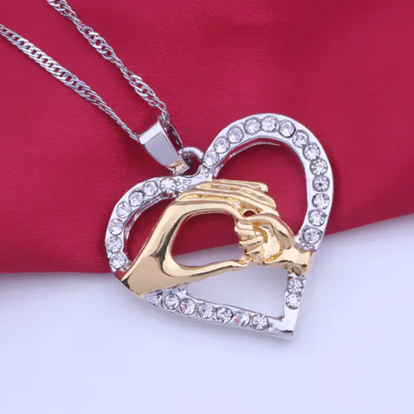 Mommy and Me Heart-Shaped Pendant Necklace