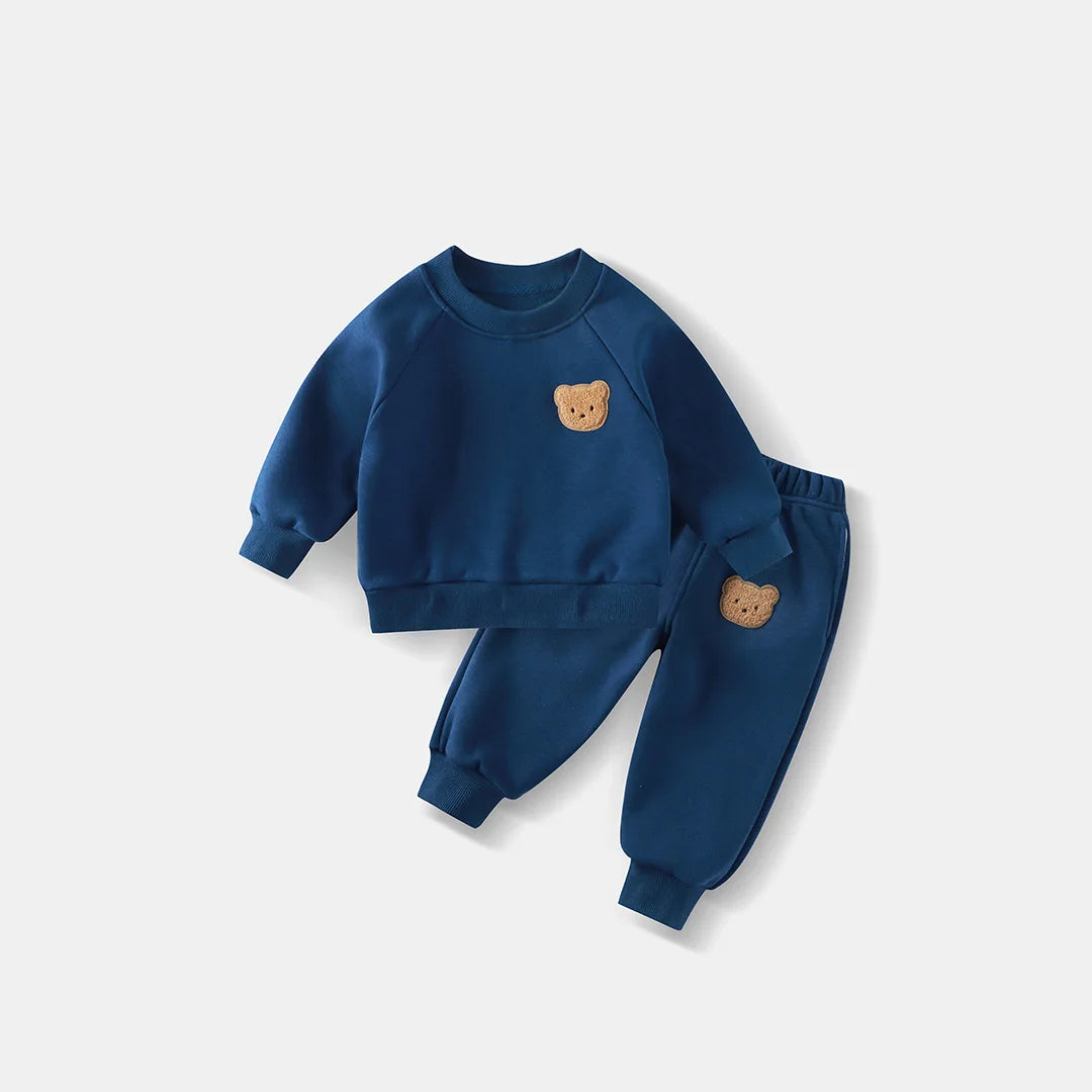 Spring Children's Spring Clothes Round Neck Long Sleeve Sweater Boys and Girls Trendy Baby Stylish Children's Clothing 2PCS