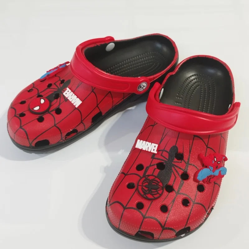 Summer Cartoon Spider-Man Shoes Hole Slippers Outdoor Beach Sandals Comfortable Casual Lightweigt Eva Home Cool Boys Shoes