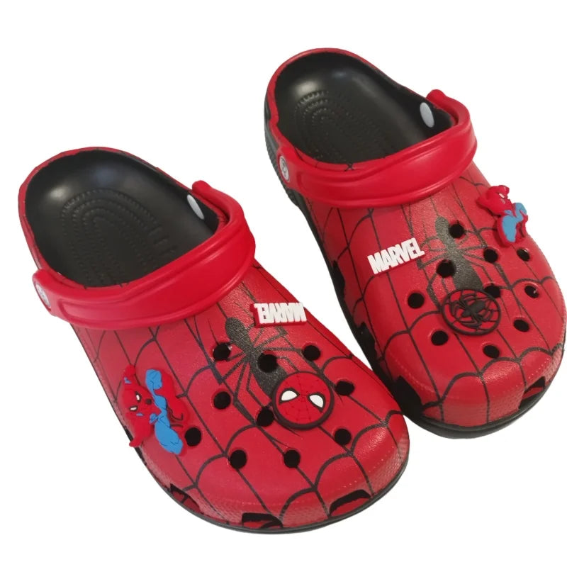 Summer Cartoon Spider-Man Shoes Hole Slippers Outdoor Beach Sandals Comfortable Casual Lightweigt Eva Home Cool Boys Shoes