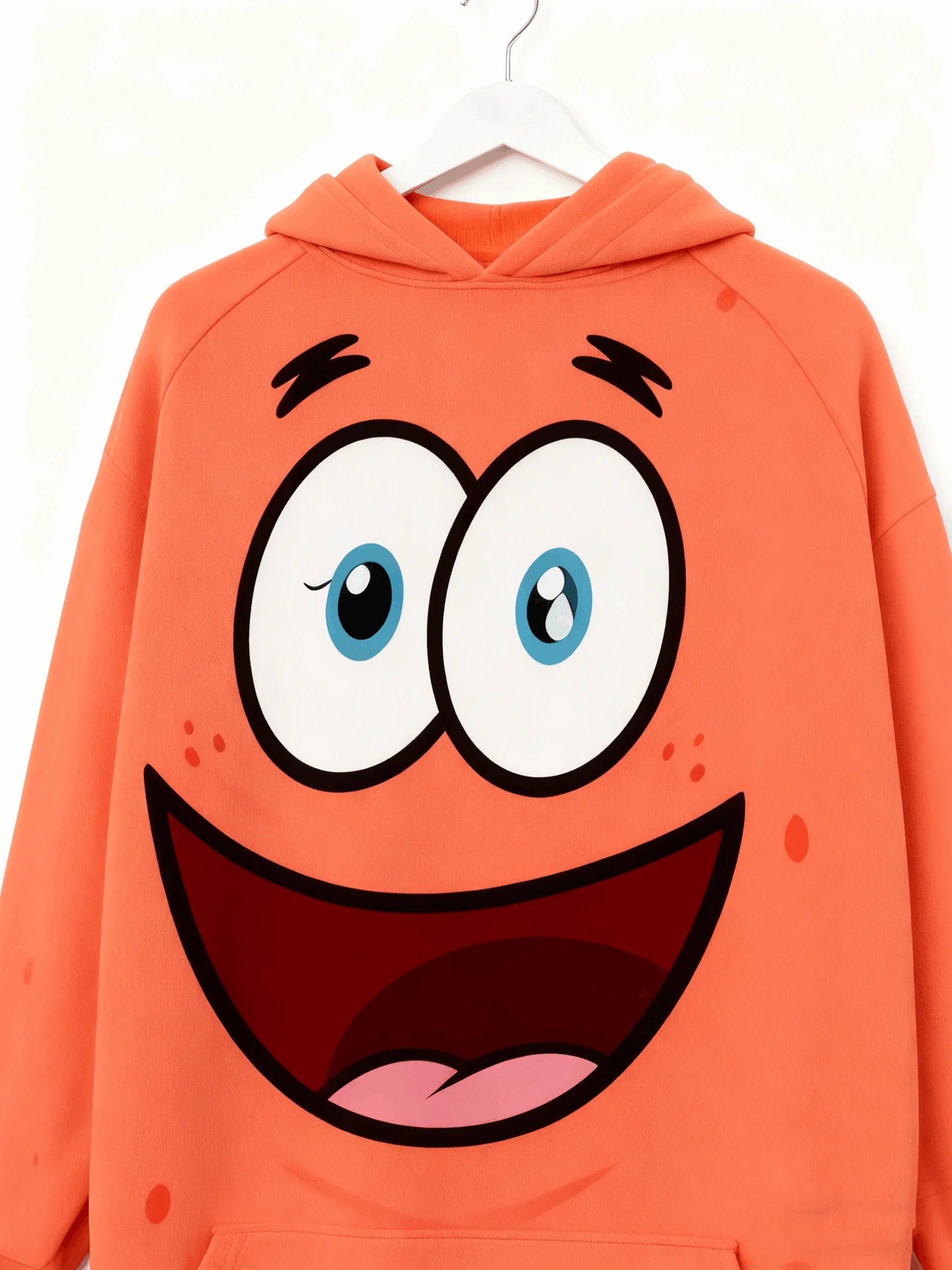Ocean Theme Hoodie Crab And Absorbent Sponge Cartoon Sweatshirt Fun Coastal Style Cozy Streetwear Outfit