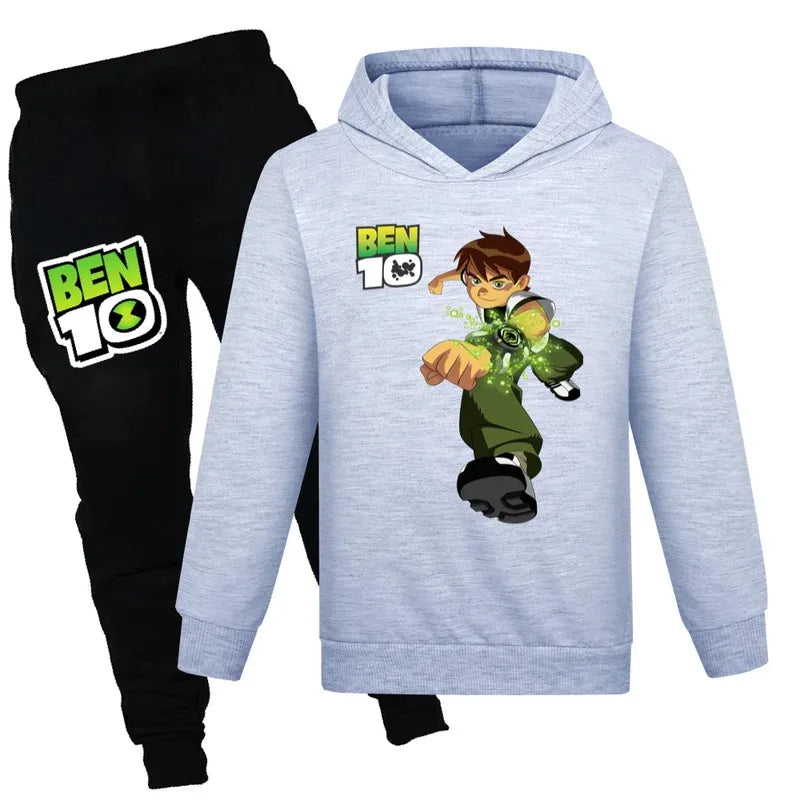 Anime Benning 10 Children Sweatshirt Hooded Suit B-bening Cosplay Costumes Boys Halloween Performance Costume Sportwear