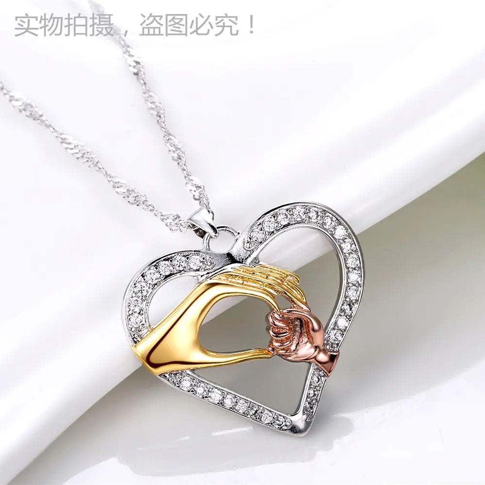 Mommy and Me Heart-Shaped Pendant Necklace