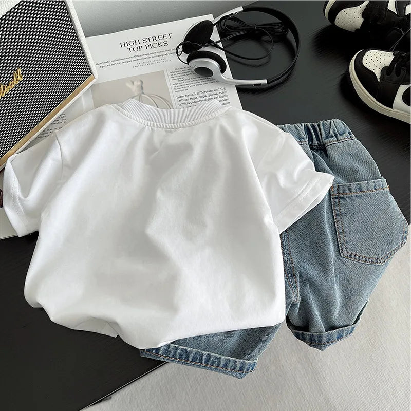 New Summer Infant Boys Clothing For Children Casual T-Shirt Shorts 2Pcs/Set Toddler Baby Girl Clothes Costume Kids Tracksuits