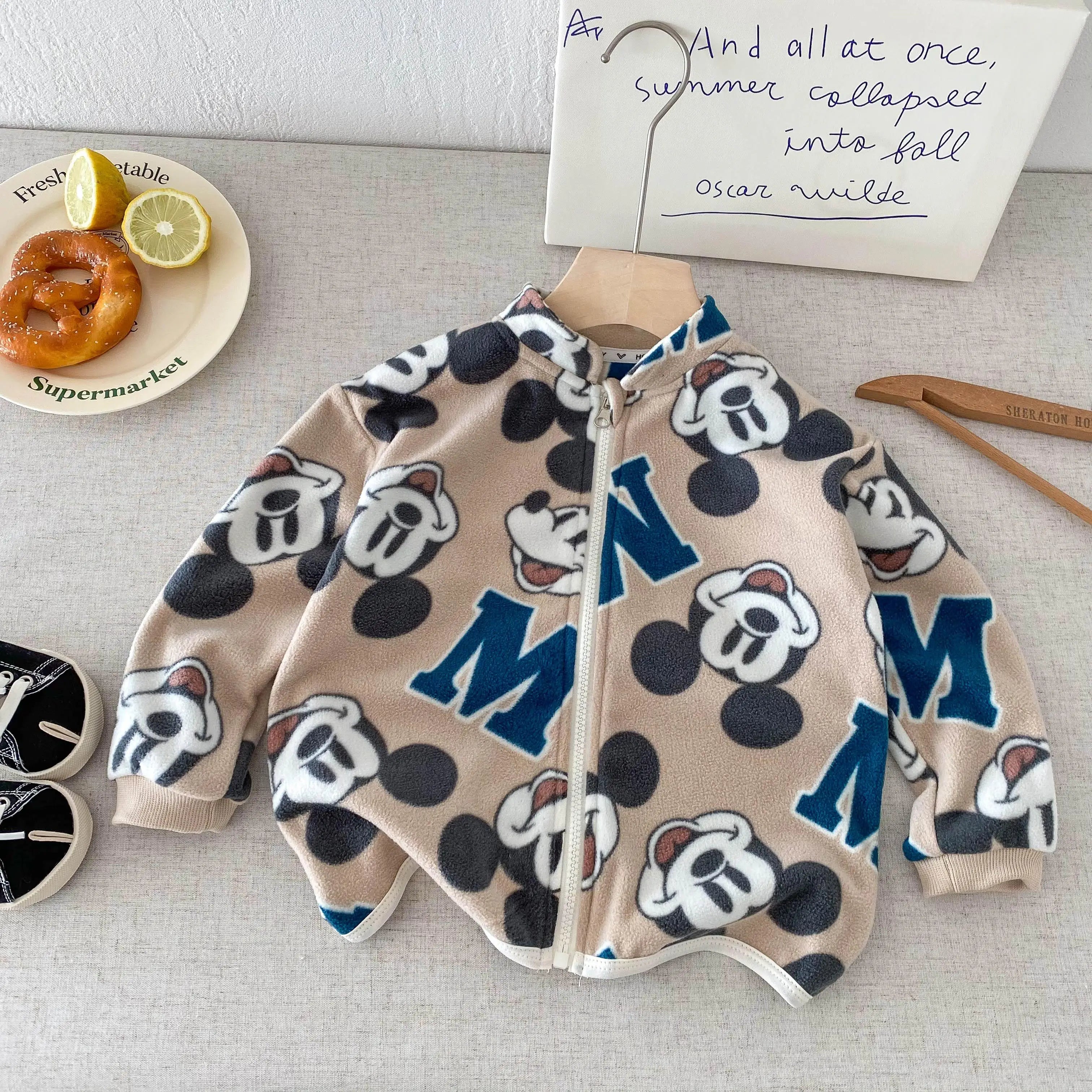 New Children's Mickey Mouse Jacket For Spring And Autumn Baby Boys And Girls Children's Jacket Children's Clothing