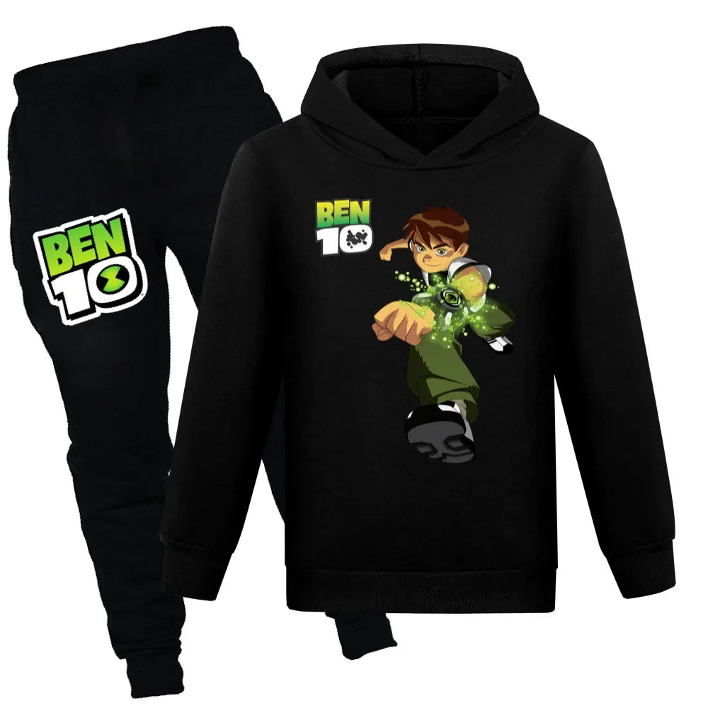 Anime Benning 10 Children Sweatshirt Hooded Suit B-bening Cosplay Costumes Boys Halloween Performance Costume Sportwear