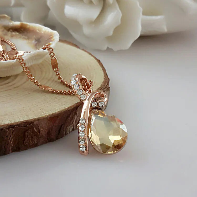 Wholesale Crystal Necklace - Angel Tear Pendant