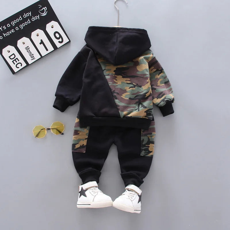 New Spring Autumn Children Clothing Baby Girl Clothes Boys Casual Hooded T-Shirt Pants 2Pcs/Sets Toddler Costume Kids Tracksuits