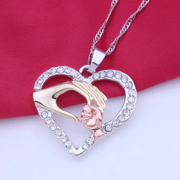 Mommy and Me Heart-Shaped Pendant Necklace