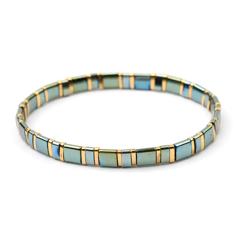 Colorful Square Beaded Bracelet for Women