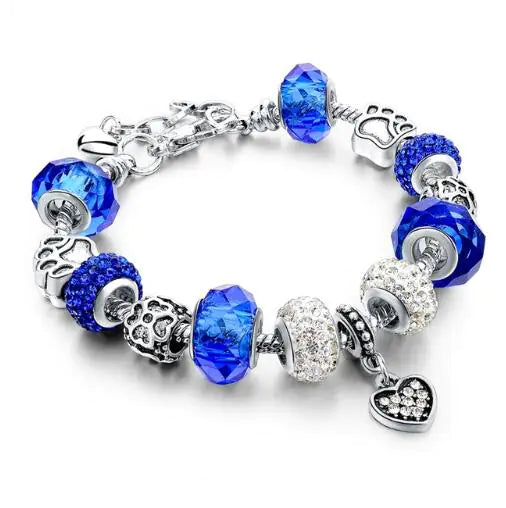 Crystal and Glass Bead DIY Bracelet