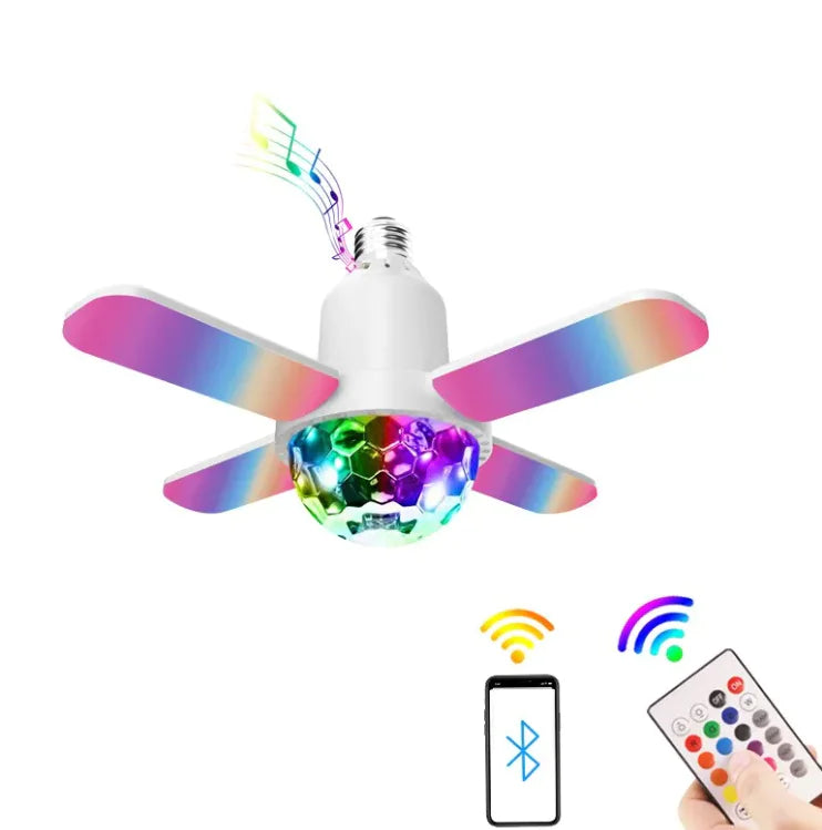 Smart LED Music Fan Projector Lamp