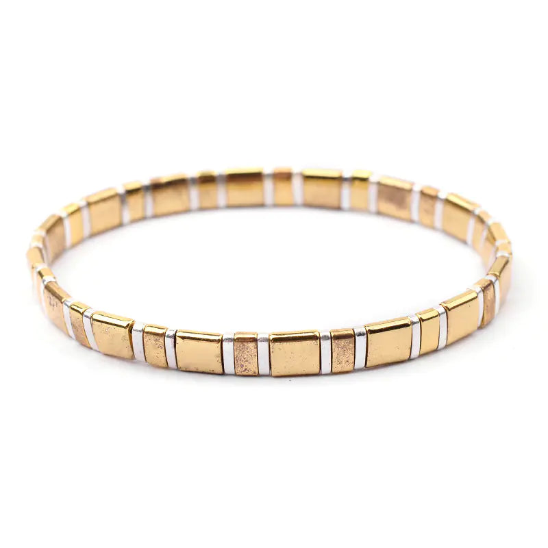 Colorful Square Beaded Bracelet for Women