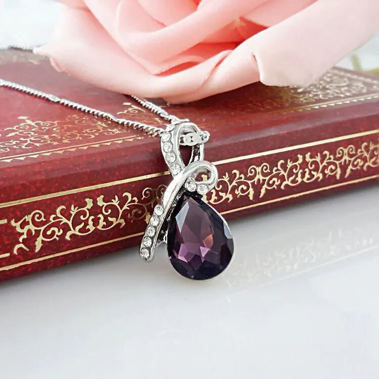 Wholesale Crystal Necklace - Angel Tear Pendant