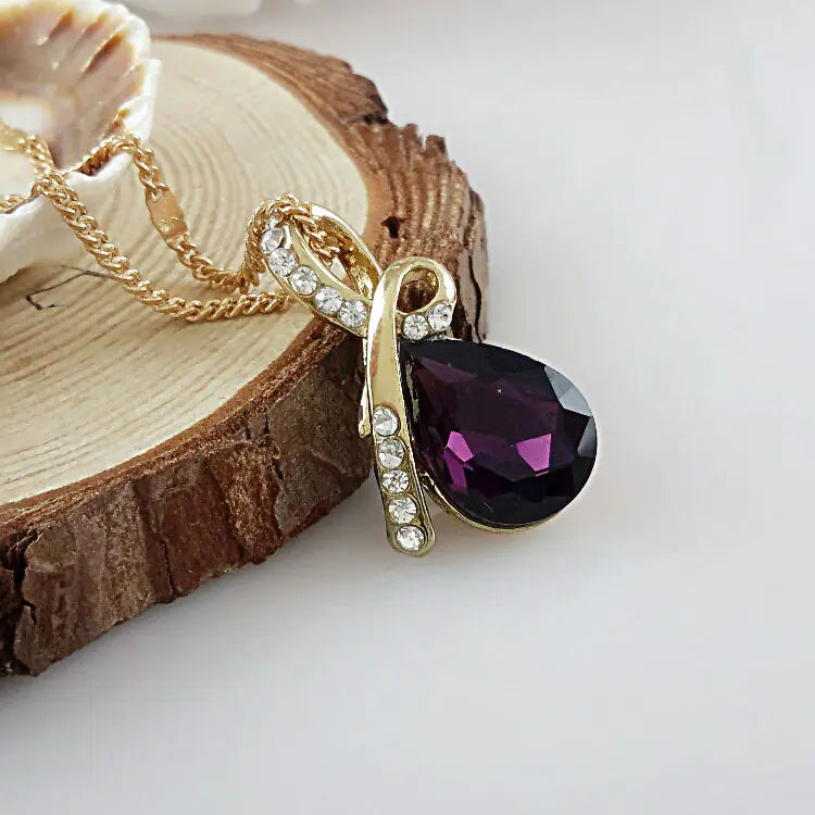 Wholesale Crystal Necklace - Angel Tear Pendant