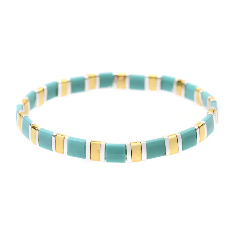 Colorful Square Beaded Bracelet for Women