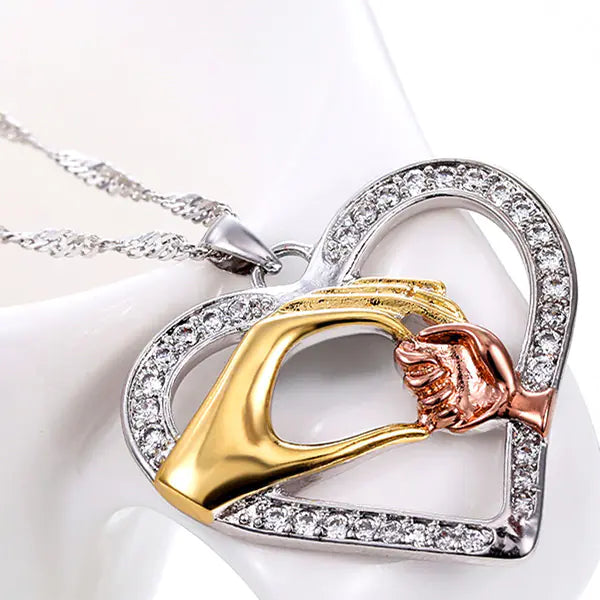 Mommy and Me Heart-Shaped Pendant Necklace