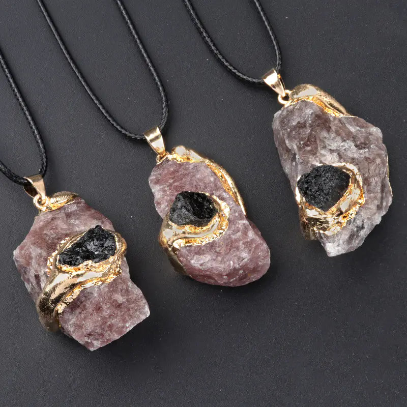 Oversized Irregular Multicolor Crystal Pendant Necklace