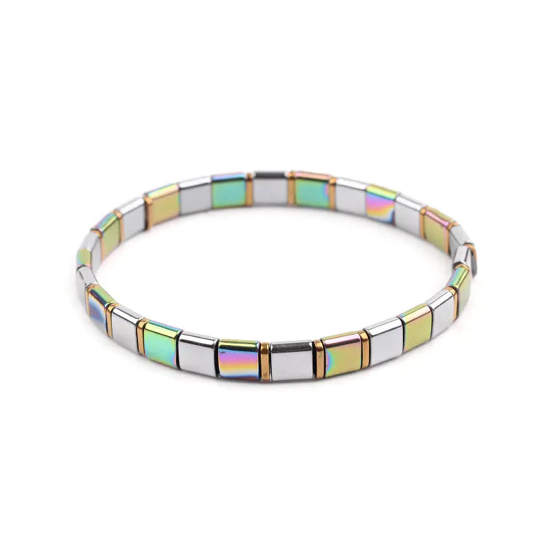 Colorful Square Beaded Bracelet for Women
