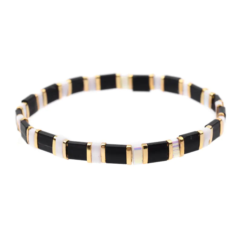 Colorful Square Beaded Bracelet for Women