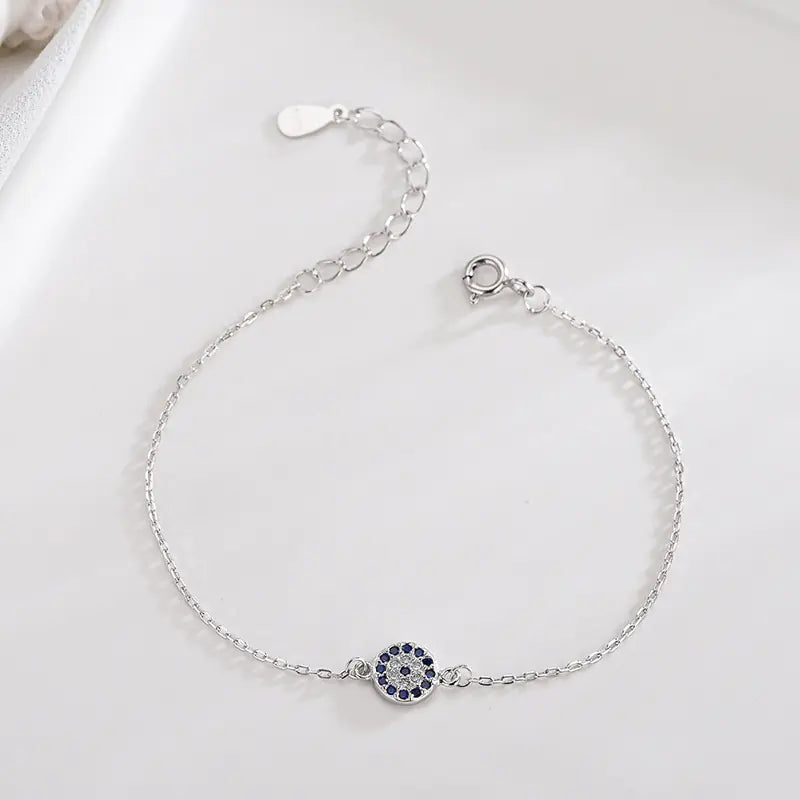 925 Silver Evil Eye Vintage Bracelet with Turkish Design