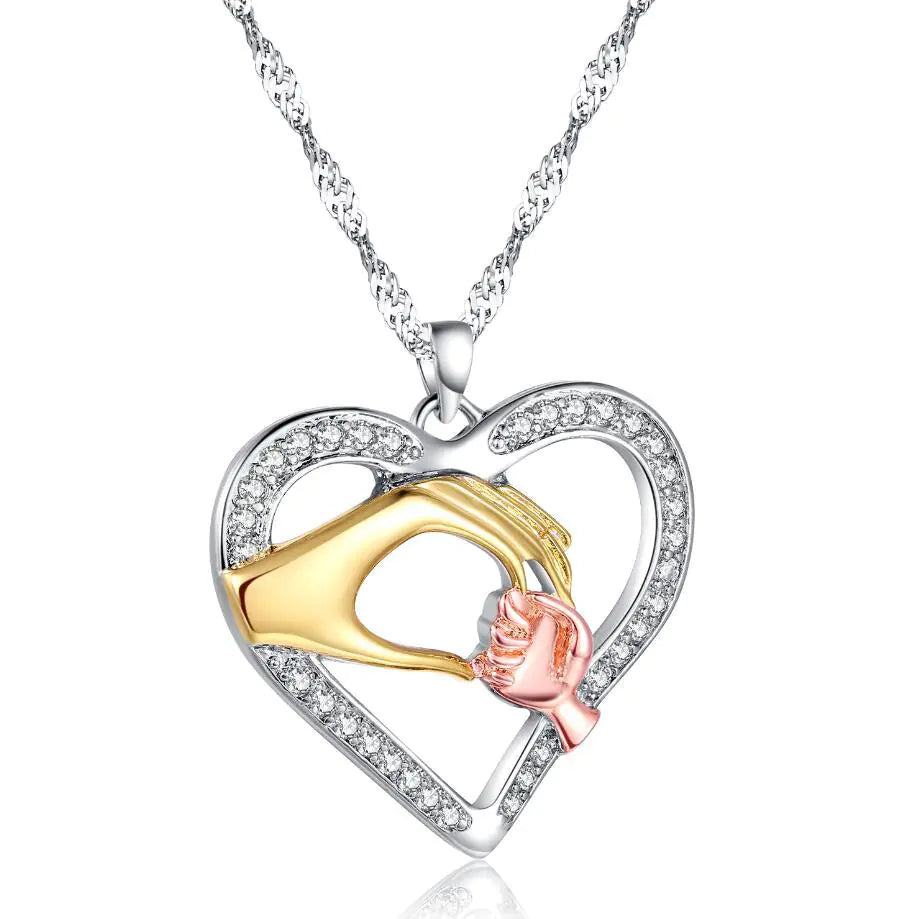 Mommy and Me Heart-Shaped Pendant Necklace