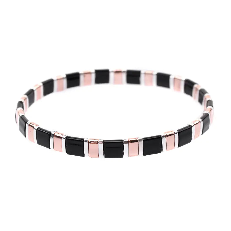 Colorful Square Beaded Bracelet for Women