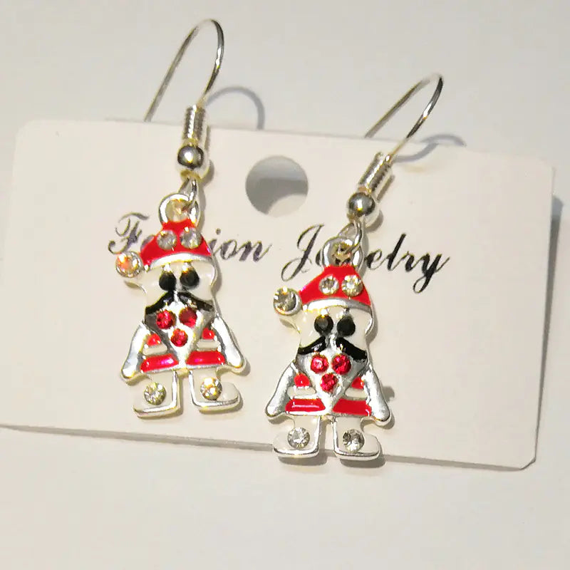 Christmas Jewelry Set: Earrings, Reindeer Studs, Tree