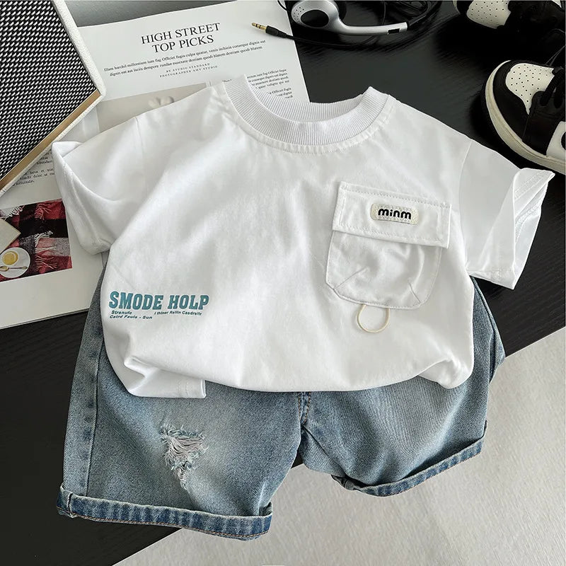 New Summer Infant Boys Clothing For Children Casual T-Shirt Shorts 2Pcs/Set Toddler Baby Girl Clothes Costume Kids Tracksuits