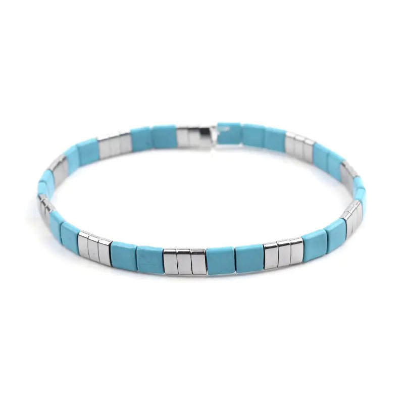 Colorful Square Beaded Bracelet for Women
