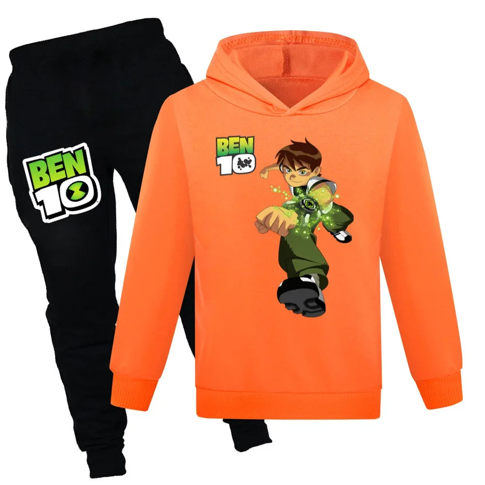 Anime Benning 10 Children Sweatshirt Hooded Suit B-bening Cosplay Costumes Boys Halloween Performance Costume Sportwear