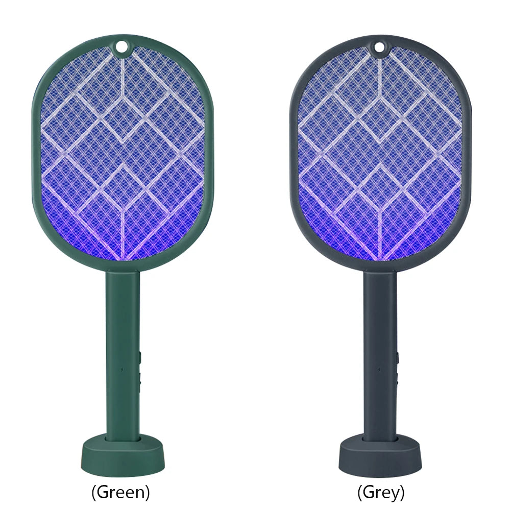 Upgraded 2-in-1 Mosquito Racket Insect Killer Purple Lamp USB Charging Protective Net Household Supplies for Home Summer Sleep