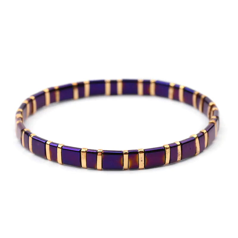 Colorful Square Beaded Bracelet for Women