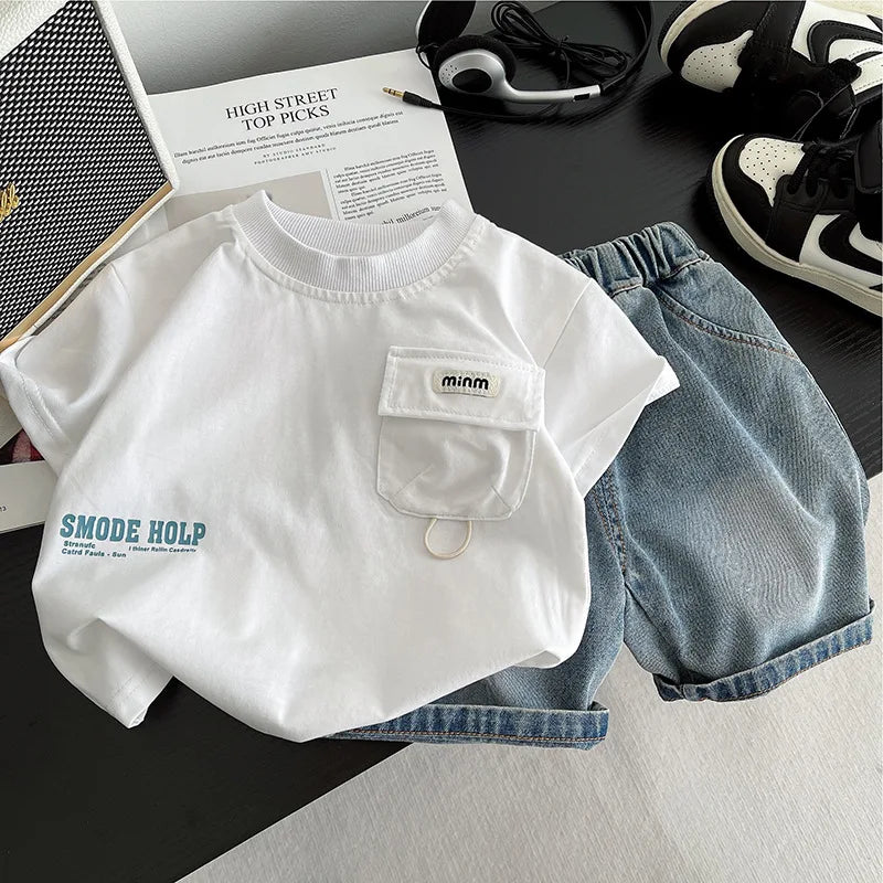 New Summer Infant Boys Clothing For Children Casual T-Shirt Shorts 2Pcs/Set Toddler Baby Girl Clothes Costume Kids Tracksuits
