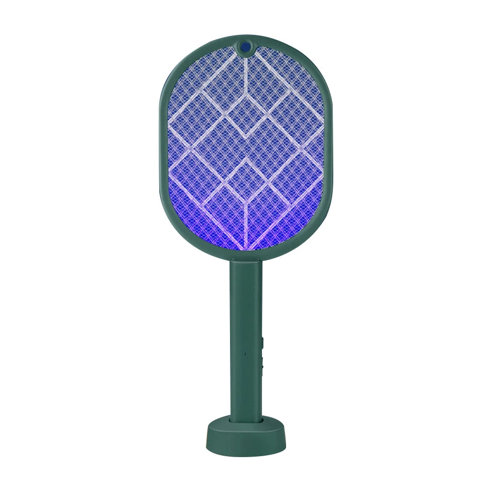 Upgraded 2-in-1 Mosquito Racket Insect Killer Purple Lamp USB Charging Protective Net Household Supplies for Home Summer Sleep