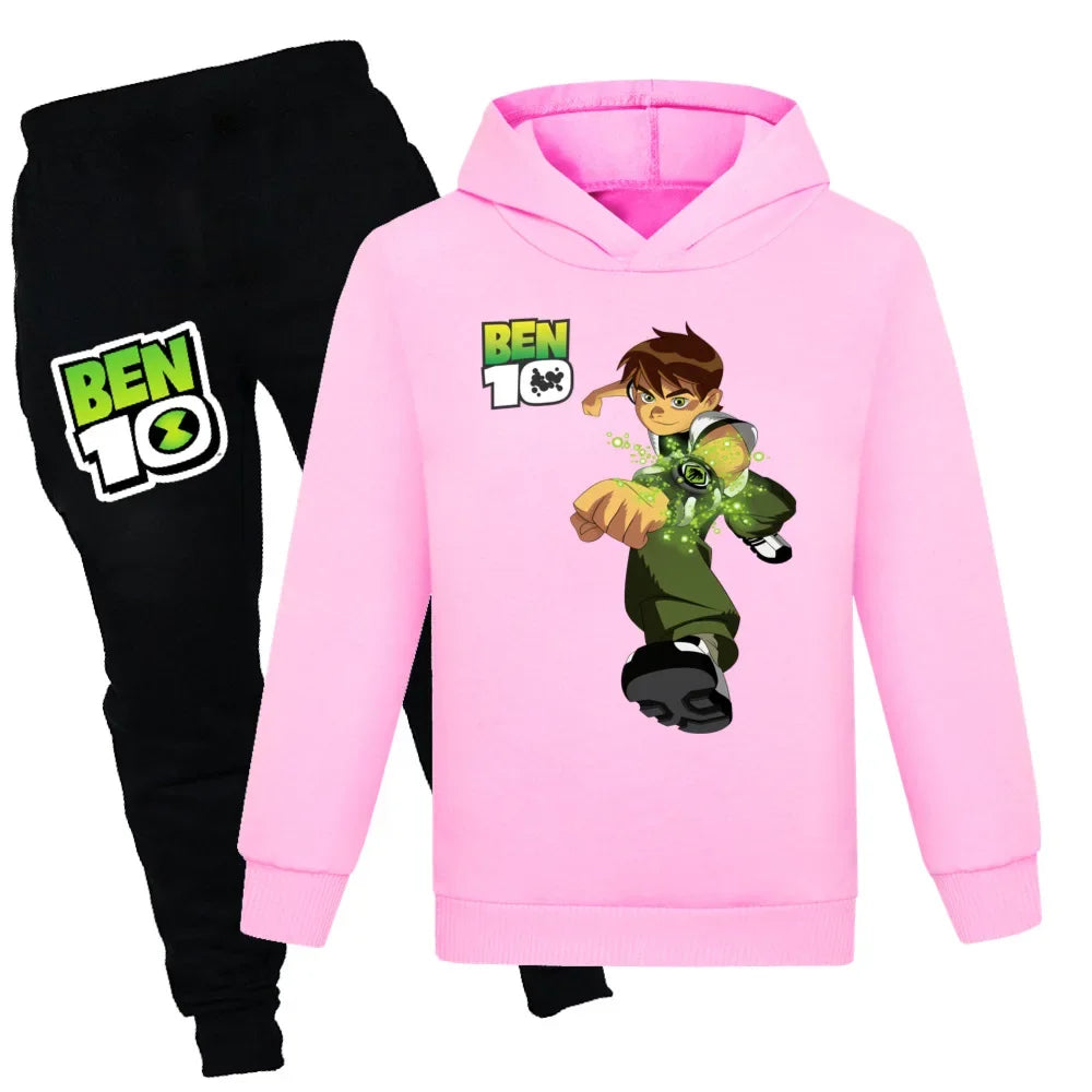 Anime Benning 10 Children Sweatshirt Hooded Suit B-bening Cosplay Costumes Boys Halloween Performance Costume Sportwear