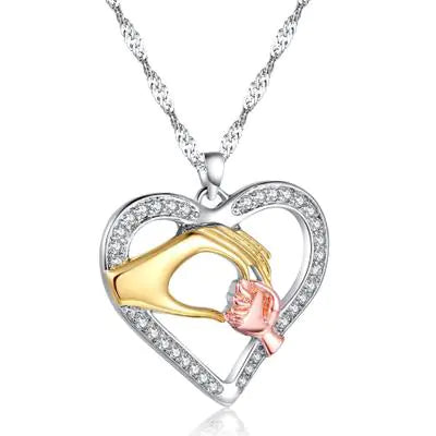 Mommy and Me Heart-Shaped Pendant Necklace