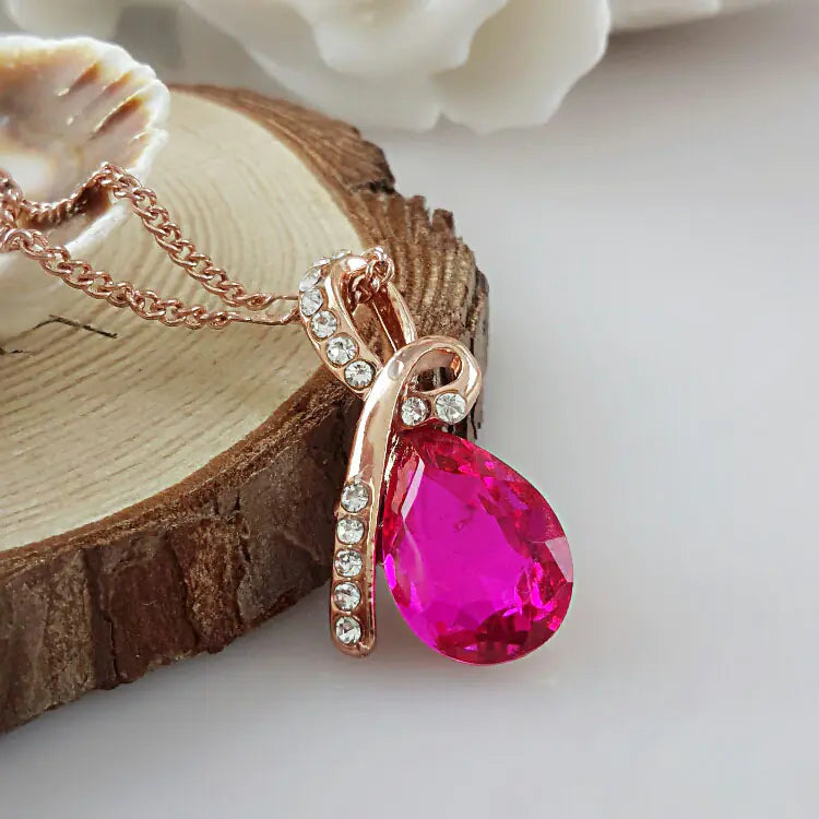 Wholesale Crystal Necklace - Angel Tear Pendant