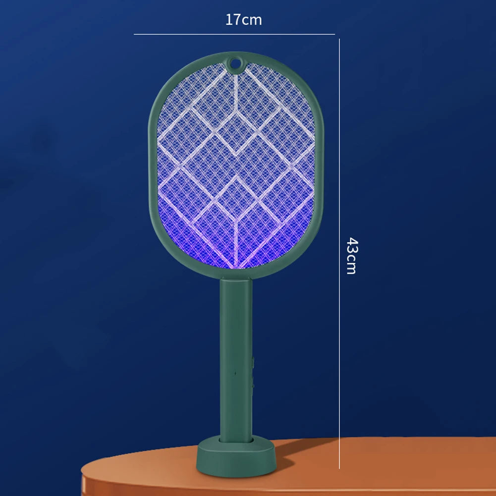 Upgraded 2-in-1 Mosquito Racket Insect Killer Purple Lamp USB Charging Protective Net Household Supplies for Home Summer Sleep