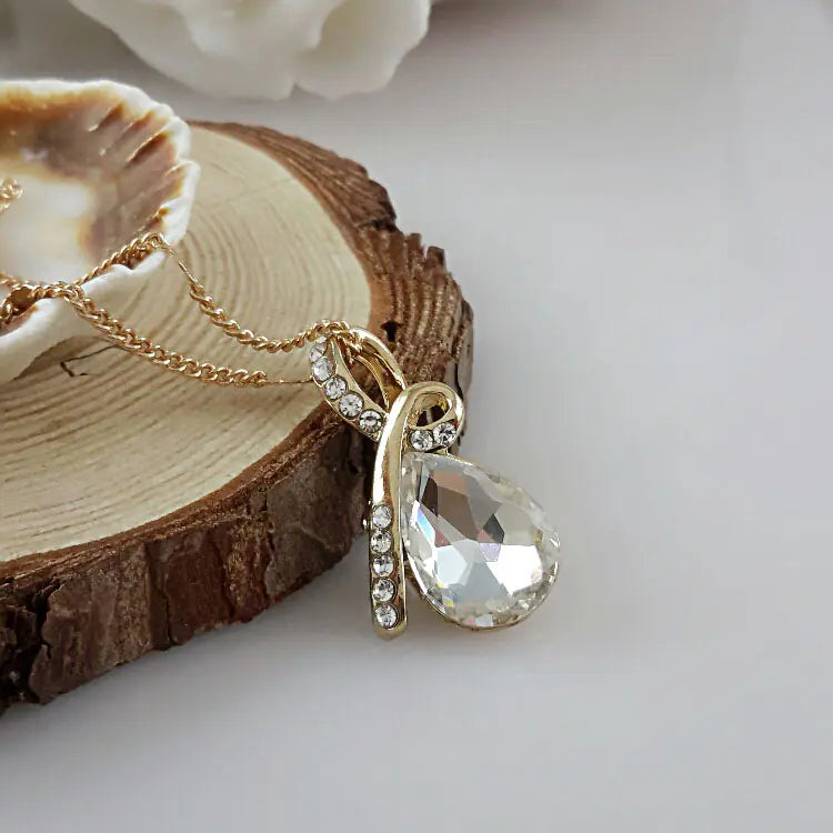 Wholesale Crystal Necklace - Angel Tear Pendant