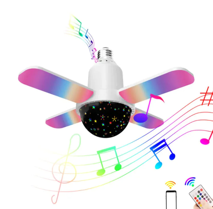 Smart LED Music Fan Projector Lamp