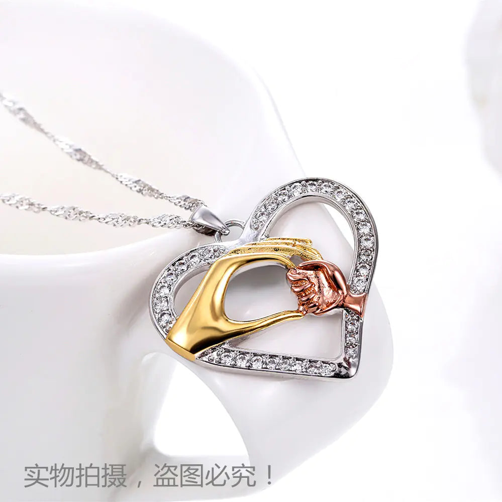 Mommy and Me Heart-Shaped Pendant Necklace