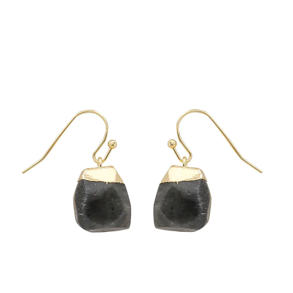 Raw Stone Crystal Earrings - Trendy Accessories